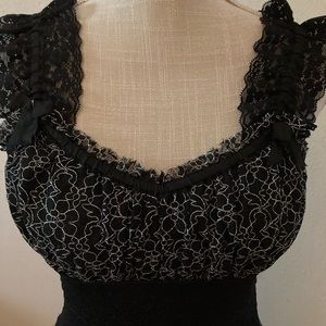 Betsy Johnson Black Stretch Lace Dress size 2
